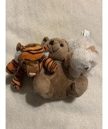 3 STUFFED ANIMAL TOYS Dog, Tiger, Teddy Bear  Lightly used Hug Fun, Stev... - £7.97 GBP