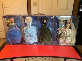 Lot of all 4 Disney Store Film Collection Cinderella Live Action Dolls - £786.37 GBP