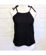 Madewell Sweater Womens XS Black Sleeveless Tempo Tie-Shoulder Top Cotto... - $319.69 MXN