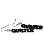 Quilter Earrings - Laser Cut Black Earrings - By Fanatical Fusions - $13.33 CAD