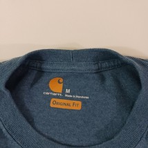 Carhartt K87-I37 Men's Teal Original Fit Pocket Cotton Blend T-Shirt Size Medium image 3