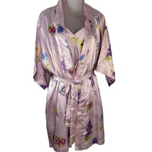 2 pcs Secret Treasures Nightgown Satin Pink Chemise Babydoll Robe Small Vintage - £14.34 GBP