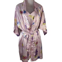 2 pcs Secret Treasures Nightgown Satin Pink Chemise Babydoll Robe Small Vintage - £14.42 GBP