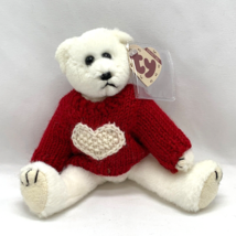 Ty Attic Treasures Nicholas the White Bear 6015 Red Sweater Vintage 1993... - $14.54