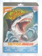 SAVVI TEMPORARY TATTOO MANIA Sharks Dinos Snakes Robots Cobra 1/2&quot;-2&#39;&#39; U... - £5.14 GBP