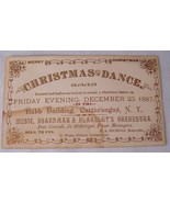 1887 ANTIQUE CHRISTMAS DANCE CARD BABB BUILDING CATTARAUGUS NY BOARDMAN ... - £7.76 GBP