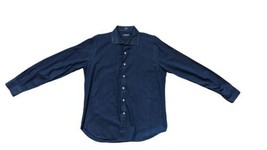 Peter Millar Button up Shirt Adult Large Blue %100 Cotton Long Sleeve Me... - $18.95