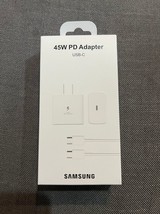 Samsung 45W USB-C Super Fast Charging Wall Charger 45W w/ Cable (white) Sealed - £11.12 GBP