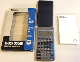 Texas Instruments Italy 1992 Vtg T1-30X Solar Scientific Calculator With Package - £27.25 GBP