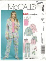 McCall&#39;s 5010 Easy Pajamas, Pants, Shorts, Pullover Top Pattern Size 16-... - £10.05 GBP