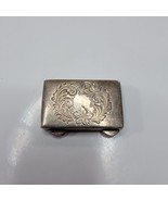 Antique Sterling Silver Snuff Pill Trinket Box Case Floral Design 23.7g - £90.02 GBP