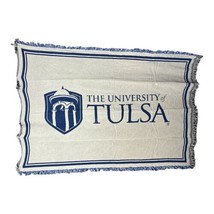 University Tulsa Oklahoma Golden Hurricane Blue Tapestry Throw Blanket 6... - £19.08 GBP