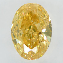 Oval Shape Diamond Fancy Brown Yellow Color Loose 0.61 Carat SI1 IGI Certificate - £510.36 GBP