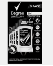 Degree Men UltraClear+ Antiperspirant Deodorant, Black &amp; White, 2.7 oz, 5-ct - £18.99 GBP