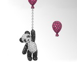 Irregular cute black white bear pink balloon earrings tassel dangle earrings thumb155 crop