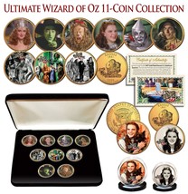 Wizard Of Oz Kansas Quarter Gold Plated Ultimate 9-Coin Set w/BOX &amp; 2 Free Coins - £29.37 GBP
