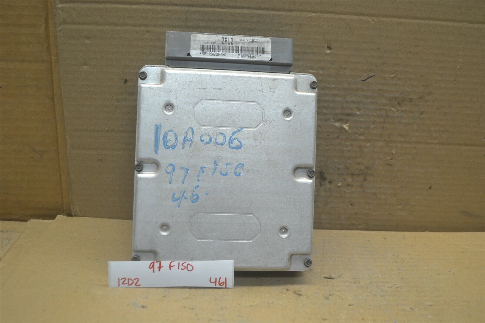 97 Ford F150 Pickup 4.6L Engine Control Unit ECU F75F12A650AHC Module ...