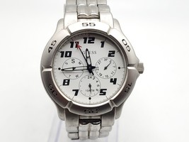 Guess Watch Mens New Battery Silver Tone Stainless Steel 38mm Multifunction - £27.91 GBP