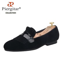 Handmade Five Colors Velvet Men Classic Loafers With Suede Fringed Fashion Party - £200.77 GBP
