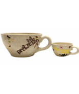 Vintage Popcorn Chip and Dip 2 Pc Set Glazed Ceramic Pretzel 1970s Holla... - £21.48 GBP