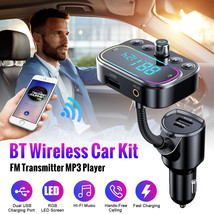 Wireless Bluetooth 5.0 Fm Transmitter Radio Aux Adapter Usb Car Led Musi... - £28.76 GBP