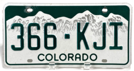 Colorado License Plate 366-KJI – White Mountain Design - $7.50