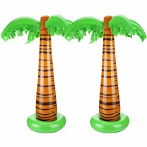 Inflatable Palm Trees Jumbo Coconut Trees Beach Backdrop Favor For Hawaiian Luau - £25.36 GBP