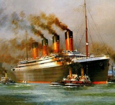Marine Art Posters RMS Titanic Departure Into History Continental Size Postcard - £8.51 GBP