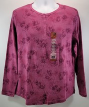 L) Faded Glory Woman Stretch Printed Henley Cozy Malve 14W/16W - $7.91 L) Faded Glory Woman Stretch Printed Henley Cozy Malve 14W/16W - $7.91