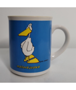 Ducktales Coffee Mug Cup John Baron &quot;Mallard Justed&quot; 1985 Enesco Duck Ma... - £7.83 GBP