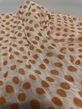 Styles by Ruash Orange and White Polka Dot Fringed Scarf Made in India 7... - $10.62