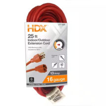 HDX 25 ft. 16/3 Light-Duty Indoor/Outdoor Extension Cord 3-Prong Plug 27... - £9.92 GBP