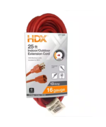 HDX 25 ft. 16/3 Light-Duty Indoor/Outdoor Extension Cord 3-Prong Plug 27... - £9.78 GBP