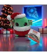 Disney Star Wars Cuutopia Grogu Baby Yoda Santa 4” Stuffed Christmas Plu... - $15.83