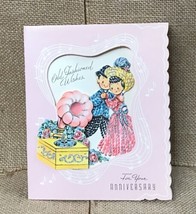 Ephemera Vintage Paper Pop Up Anniversary Greeting Card Happy Couple Pho... - $15.84