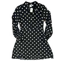 Joanie Purdita Retro Starburst Black Cream Long Sleeve Shirt Dress Sz 6 ... - $50.18