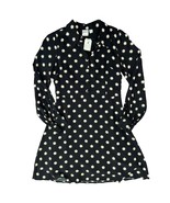 Joanie Purdita Retro Starburst Black Cream Long Sleeve Shirt Dress Sz 6 ... - $73.28 CAD