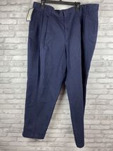 Ruff Hewn Wexford Deck Pants Plus Size 24 Navy Blue Straight Leg Pleated... - $19.54