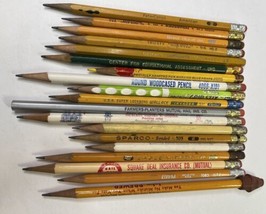 Vintage Pencil Lot Political, Advertising, Wood Pencils Lot Of 19 - £15.38 GBP