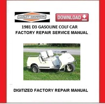 1981 HARLEY-DAVIDSON D3 Gasoline Golf Cart Service Repair Manual - £15.75 GBP