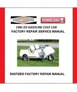 1981 HARLEY-DAVIDSON D3 Gasoline Golf Cart Service Repair Manual - $20.00