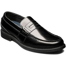 Men's Nunn Bush Lincoln Moc Toe Penny Loafer Shoes Leather Black Multi 85538-009 image 4