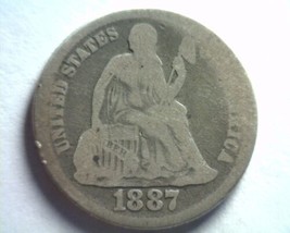 1887 Seated Liberty Dime Good G Nice Original Coin From Bobs Coins Fast Shipment - £12.78 GBP