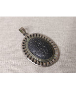 Natural Black Stone Pendant - $442.16 MXN