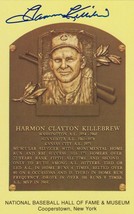 Harmon Killebrew (d. 2011) Autographed Hall of Fame Plaque Postcard - £31.41 GBP