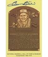 Harmon Killebrew (d. 2011) Autographed Hall of Fame Plaque Postcard - €43,41 EUR