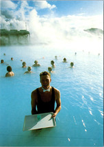 Postcard Man Blue Lagoon Risque 90&#39;s 80&#39;s  Iceland geothermal spa - £4.40 GBP