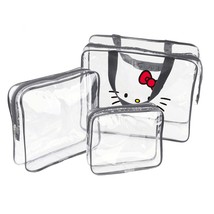 3 Pieces Large Clear Travel Bags for Toiletries Waterproof Clear Plastic Cosmeti - £63.62 GBP