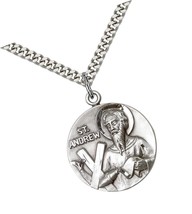 Sterling Silver St. Andrew Pendant with 24 Steel - $305.48