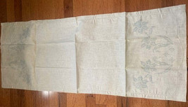 Vintage Daffodil Flower stamped cross stitch linen table runner #9915 - $20.28